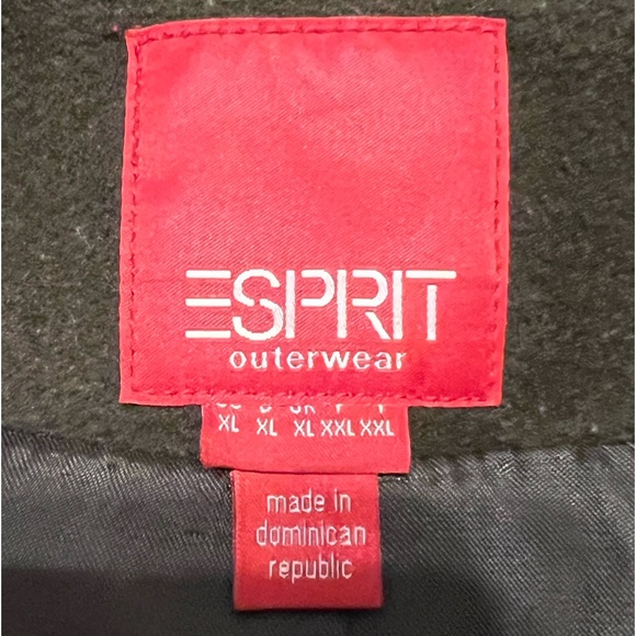 ‼️SOLD‼️ Esprit PEA COAT- Wool- Ladies Classic Chocolate Brown- XL w/ Scarf 🧣 - Picture 3 of 16